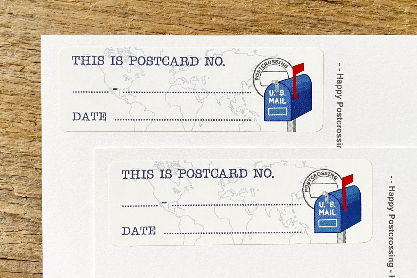Postcard ID Sticker Set US Mailbox 50 pieces