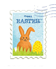 S* Sticker Happy Easter Stamp 25x32 5er