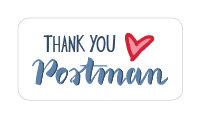 S* Sticker Thank you Postman - 5er