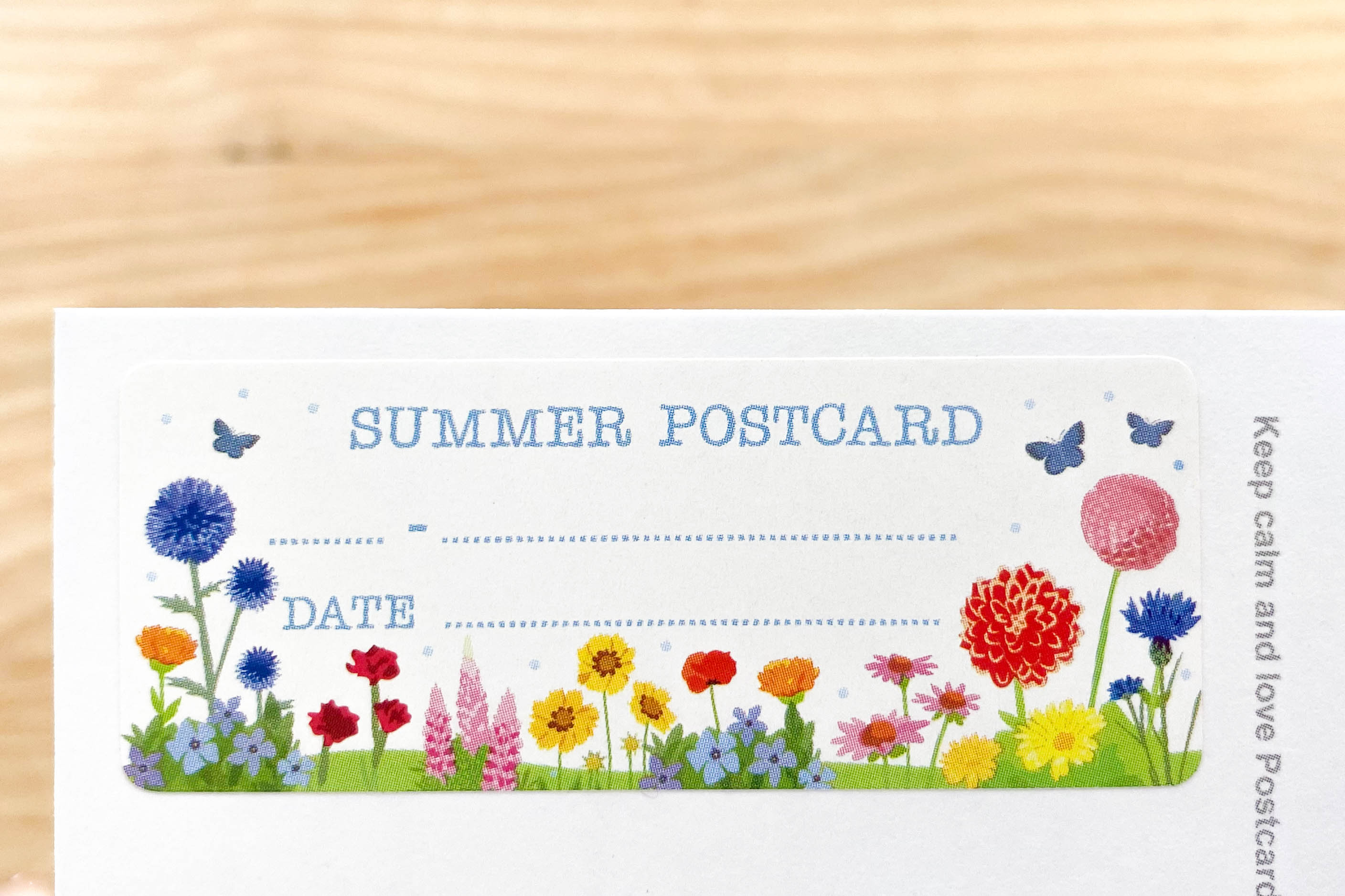 Postcard ID Summer Flower Sticker Set 40 pieces