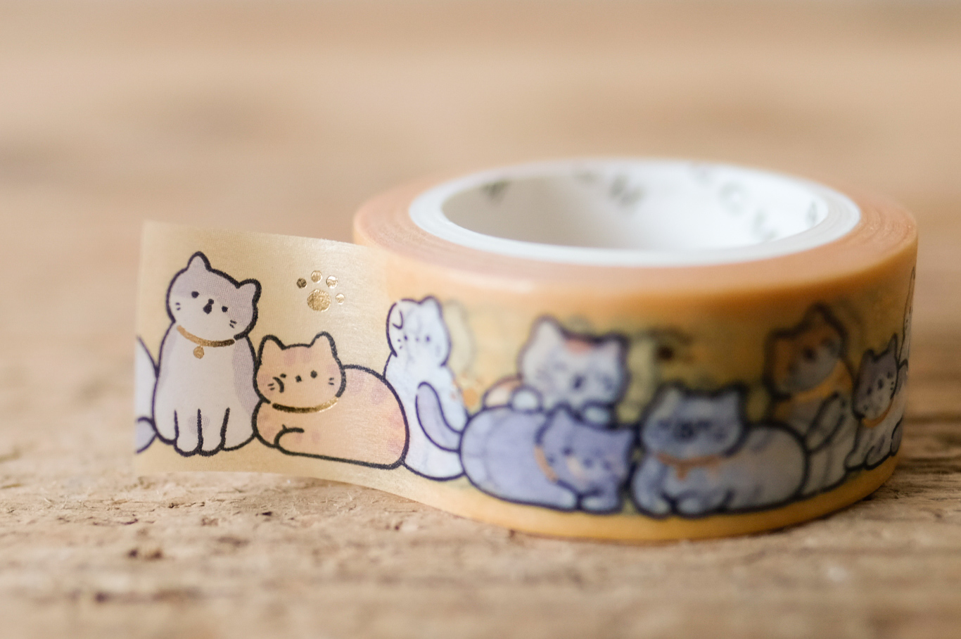 Masking Tape Glitter Kitties
