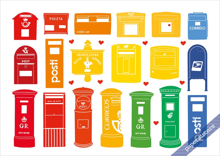 Postkarte Mailboxes